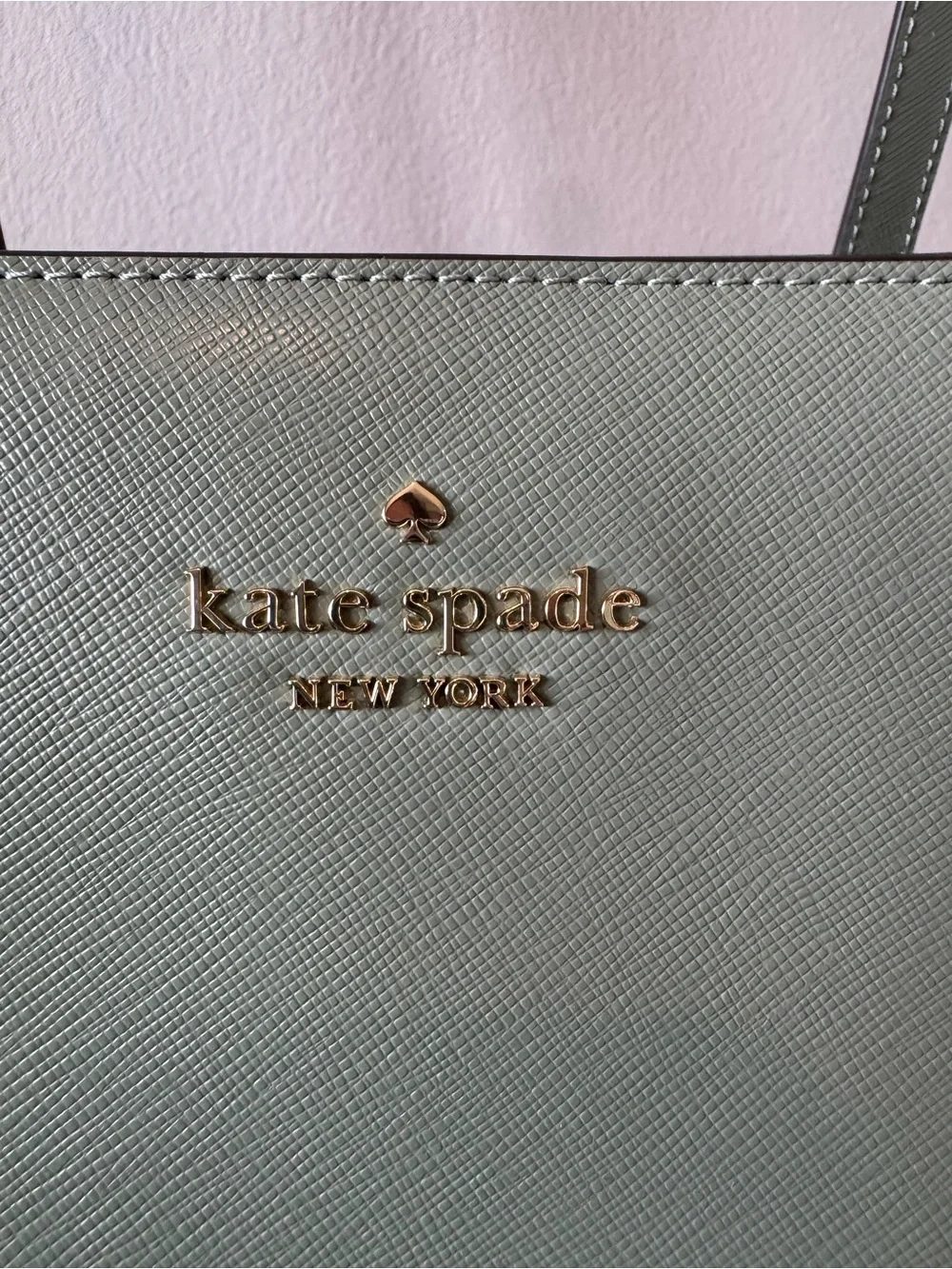 Kate Spade Madison Saffiano East West Leather Large Laptop Tote Sage KC434
